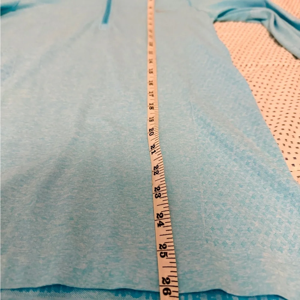Nike Running Dri-Fit Half Zip Long Sleeve Top Aqua Blue Size M